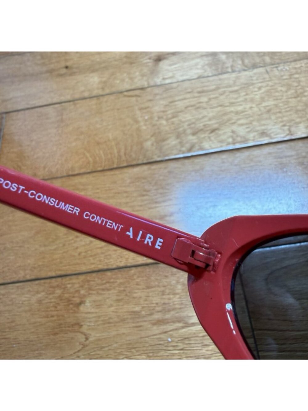 AIRE Fornax Red Oval Sunglasses Y2K Retro Slim Frame Trendy Street Style - Picture 7 of 9